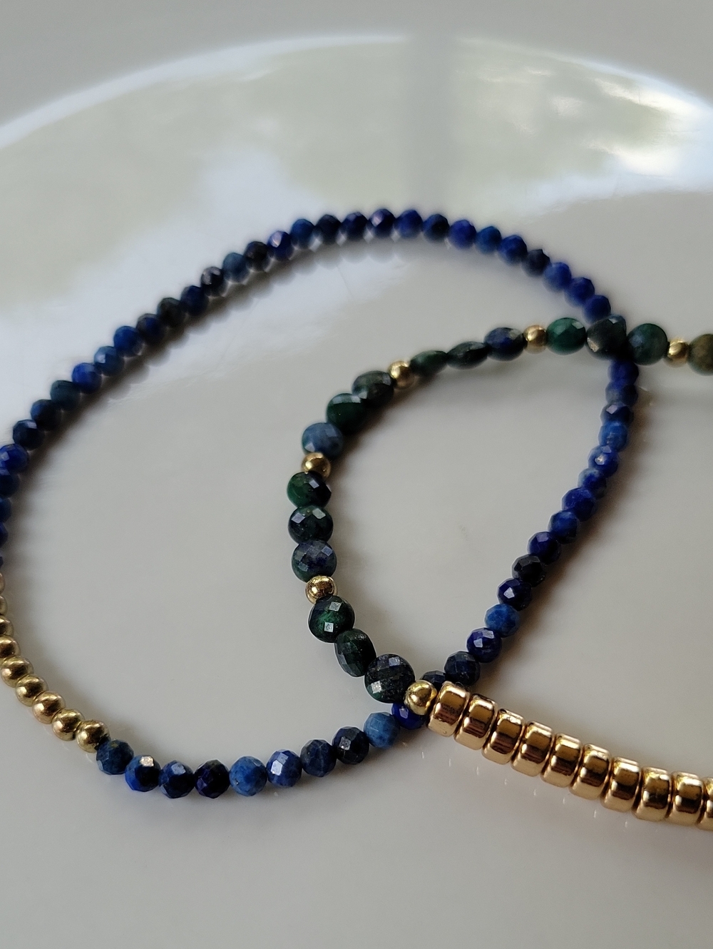 Faceted Lapiz Bracelet Set - Picture 2 of 3